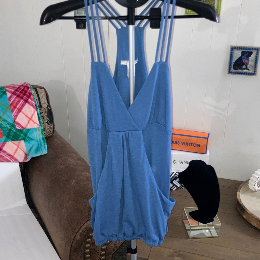 Blue Strappy Tank top